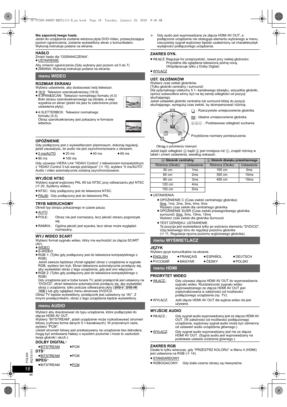 Panasonic SCPT880EP User Manual | Page 66 / 102