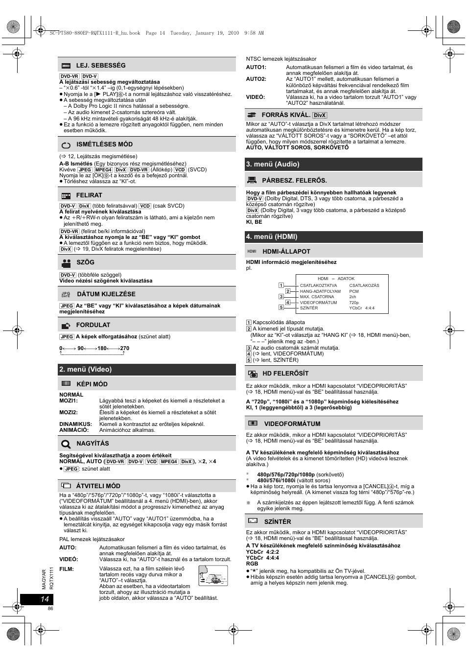 Panasonic SCPT880EP User Manual | Page 86 / 102