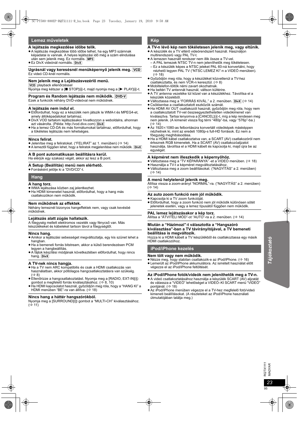 Panasonic SCPT880EP User Manual | Page 95 / 102