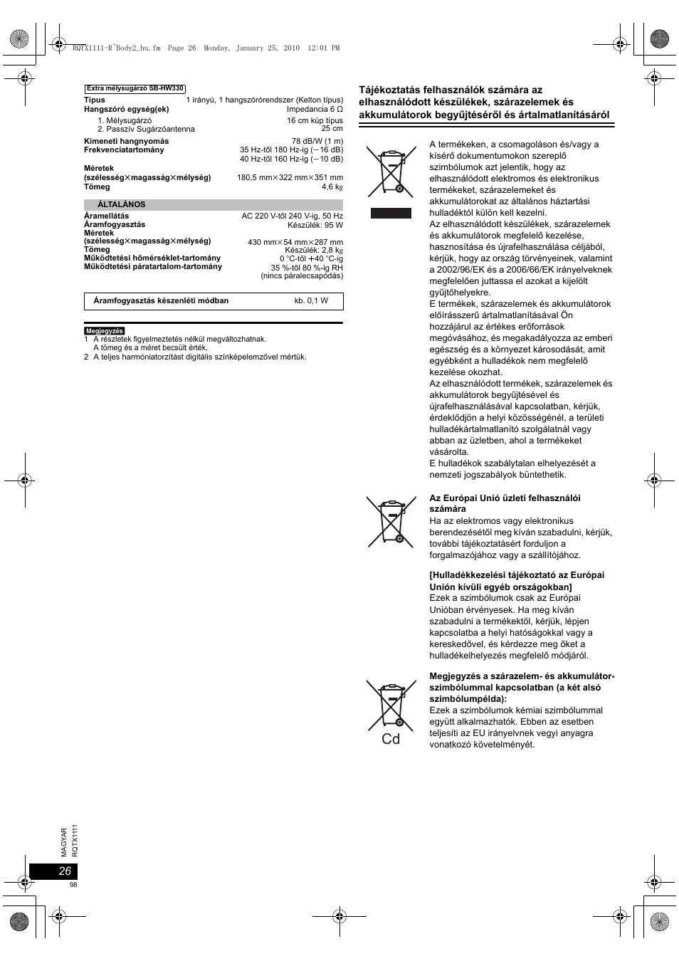 Panasonic SCPT880EP User Manual | Page 98 / 102
