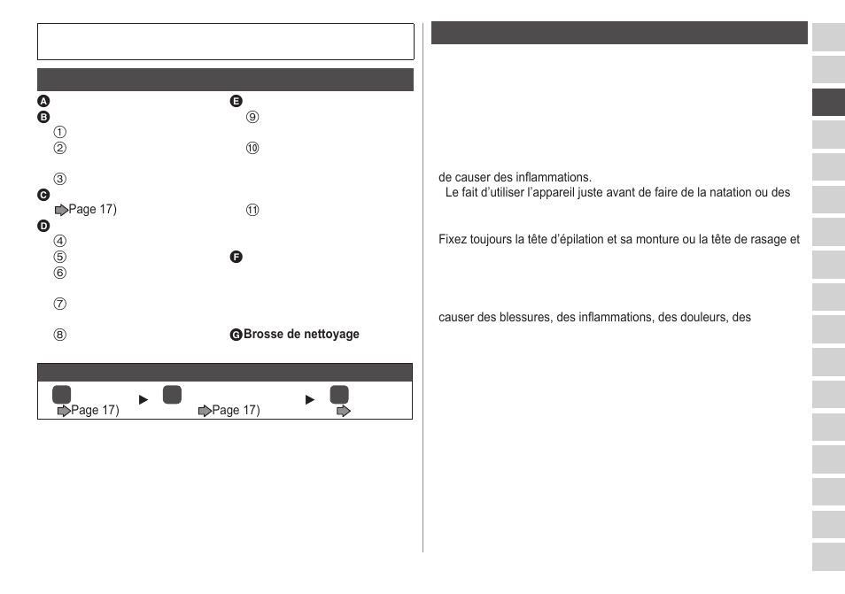 Nomenclature, Important | Panasonic ESWS20 User Manual | Page 15 / 90