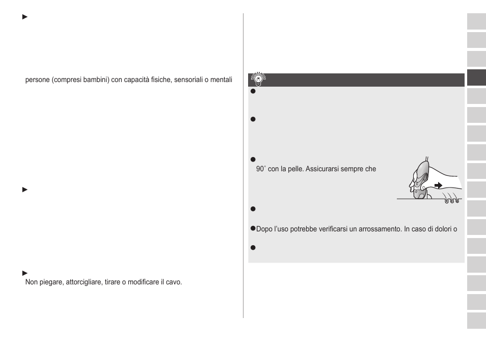 Consigliperrisultatidiepilazioneottimali | Panasonic ESWS20 User Manual | Page 21 / 90