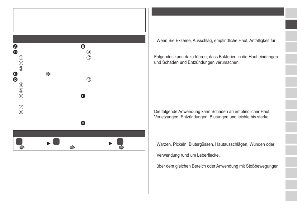 Bauteile-bezeichnungen, Wichtig | Panasonic ESWS20 User Manual | Page 9 / 90