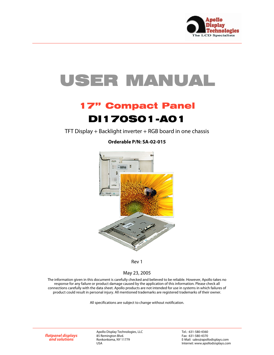 Apollo SA-02-015 User Manual | 16 pages