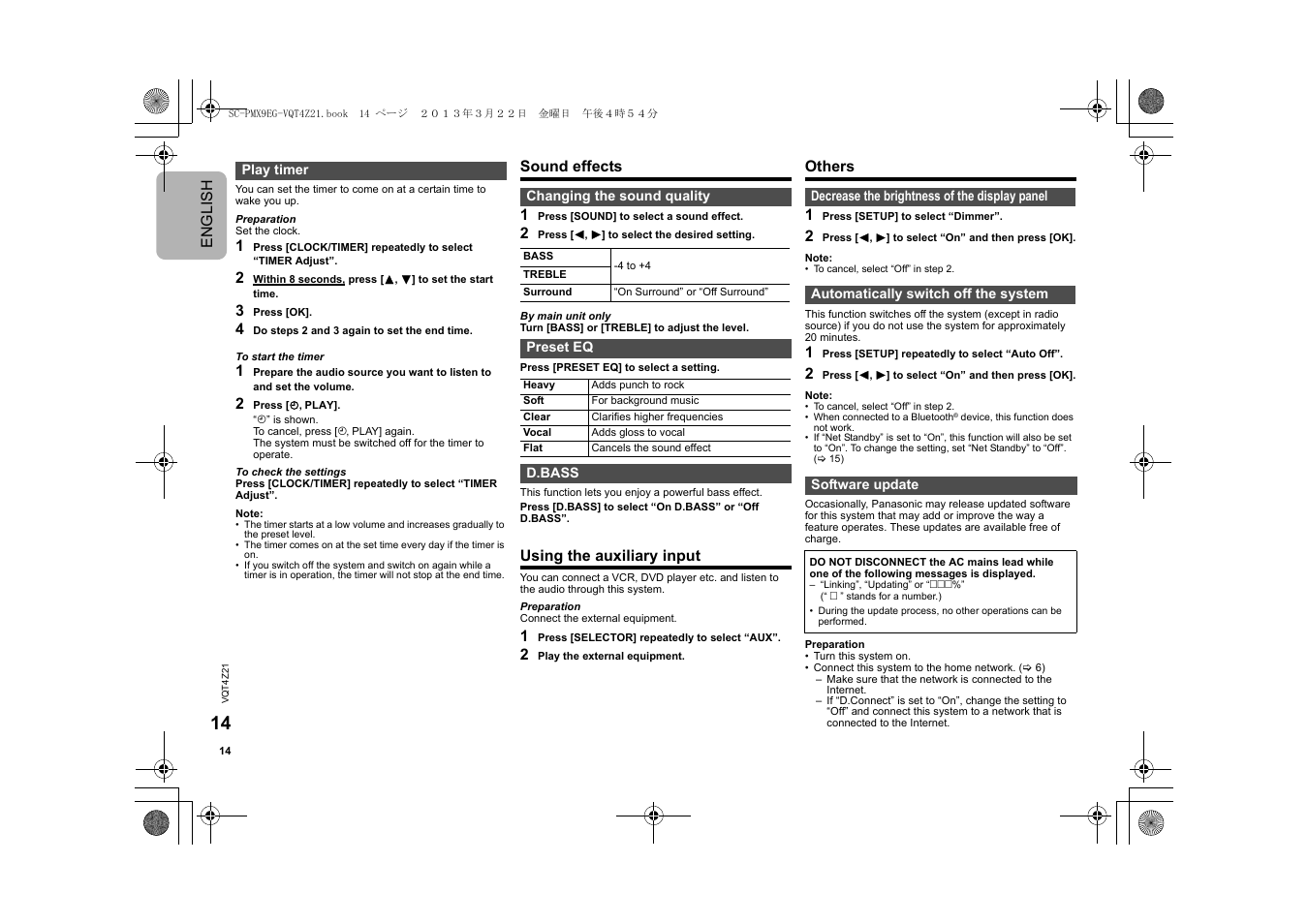Panasonic SCPMX9EG User Manual | Page 14 / 76
