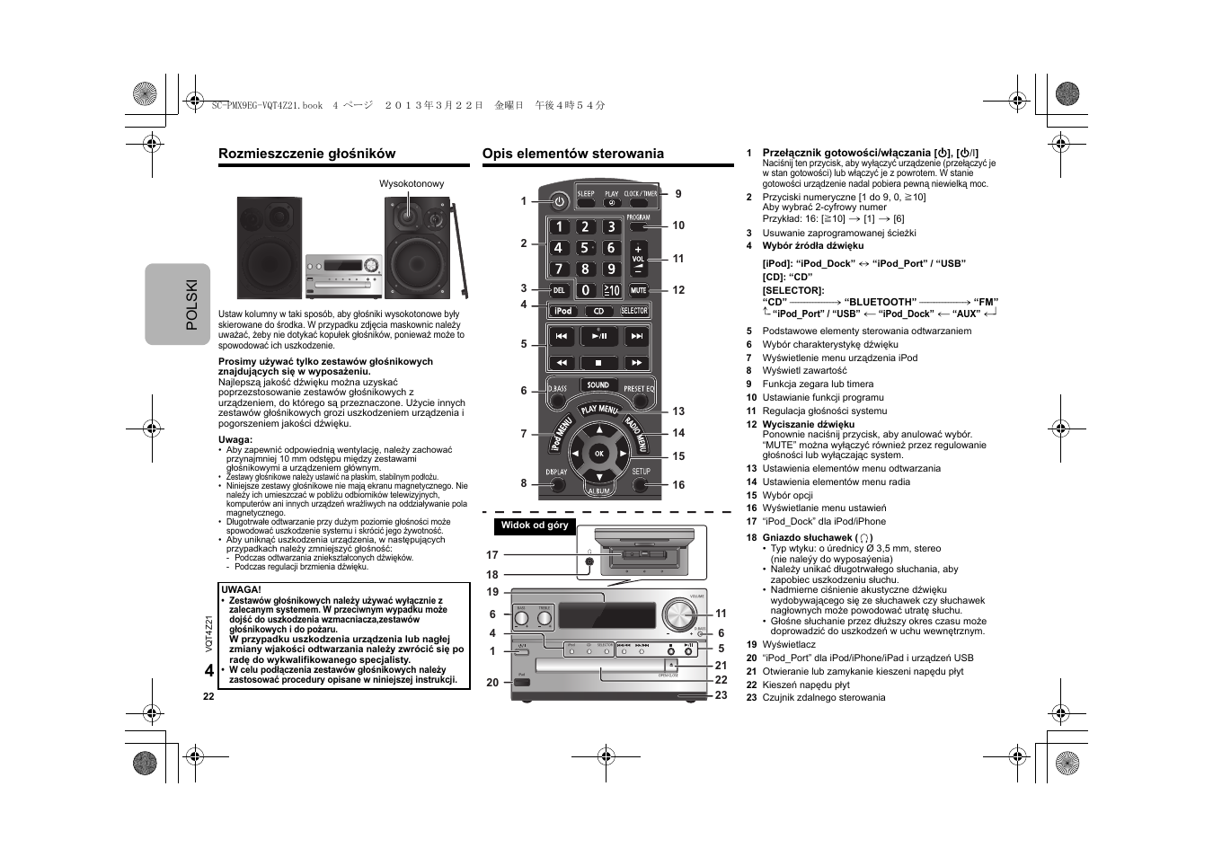 Polski | Panasonic SCPMX9EG User Manual | Page 22 / 76