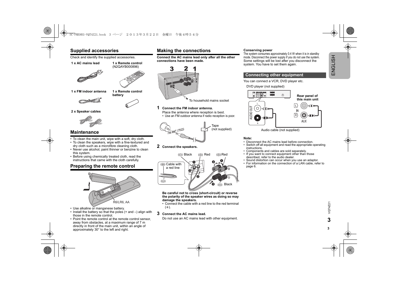 Panasonic SCPMX9EG User Manual | Page 3 / 76