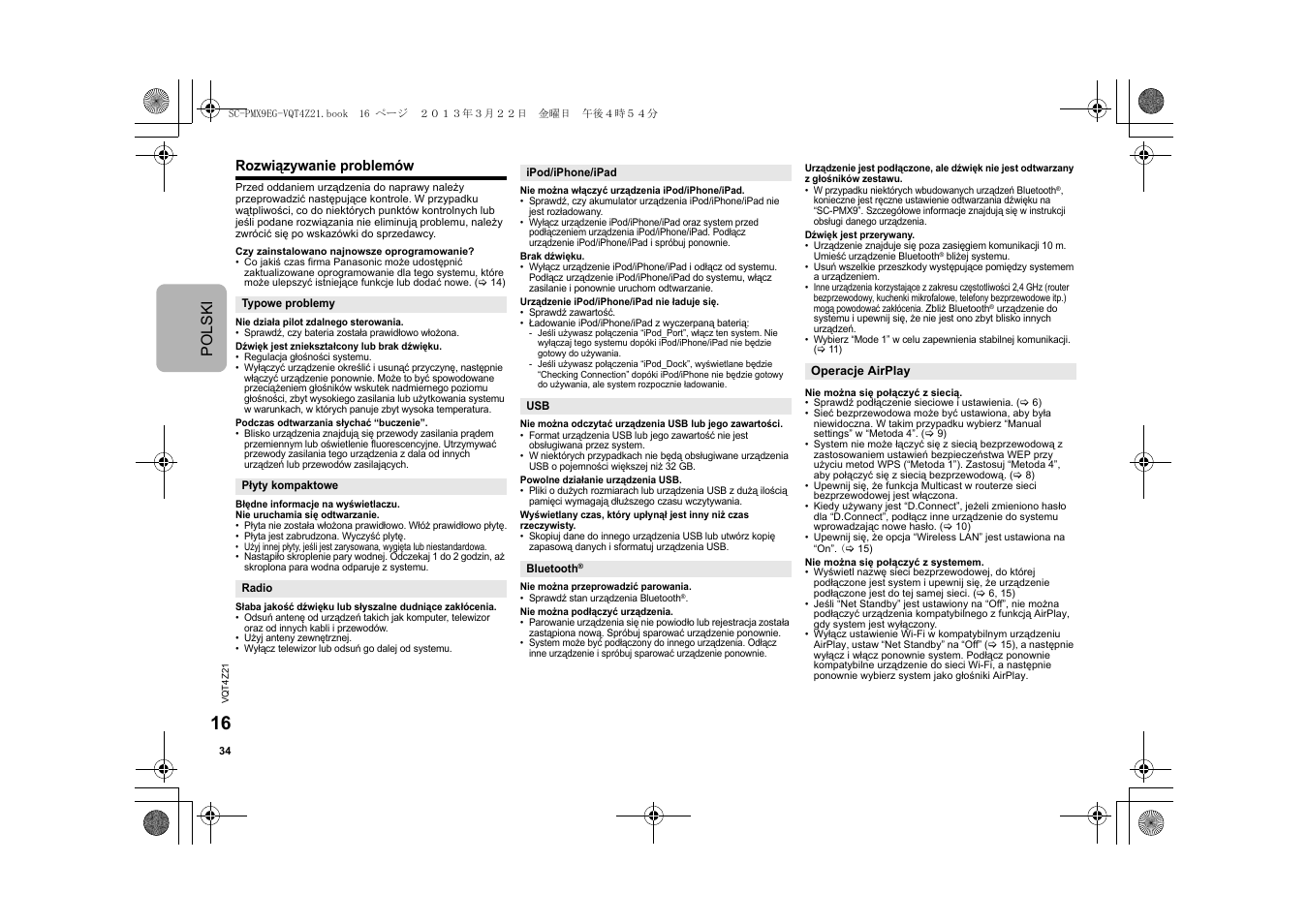 Polski | Panasonic SCPMX9EG User Manual | Page 34 / 76