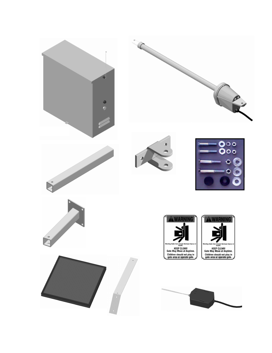 Parts identification | Apollo SWING GATE OPERATOR 1600 User Manual | Page 6 / 17