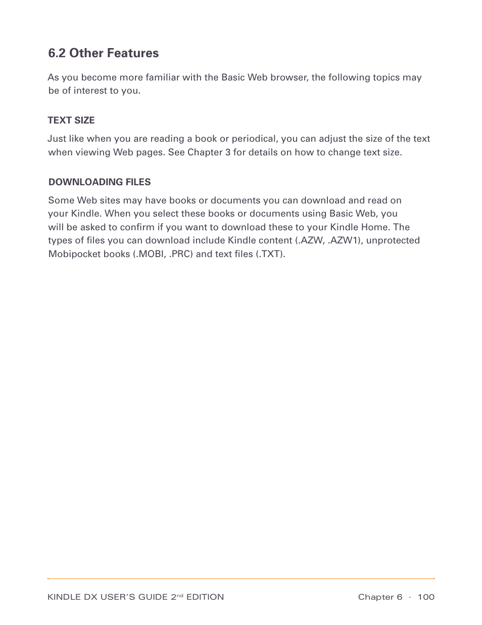 2 other features | Amazon Technologies Kindle DX D00611 User Manual | Page 100 / 147