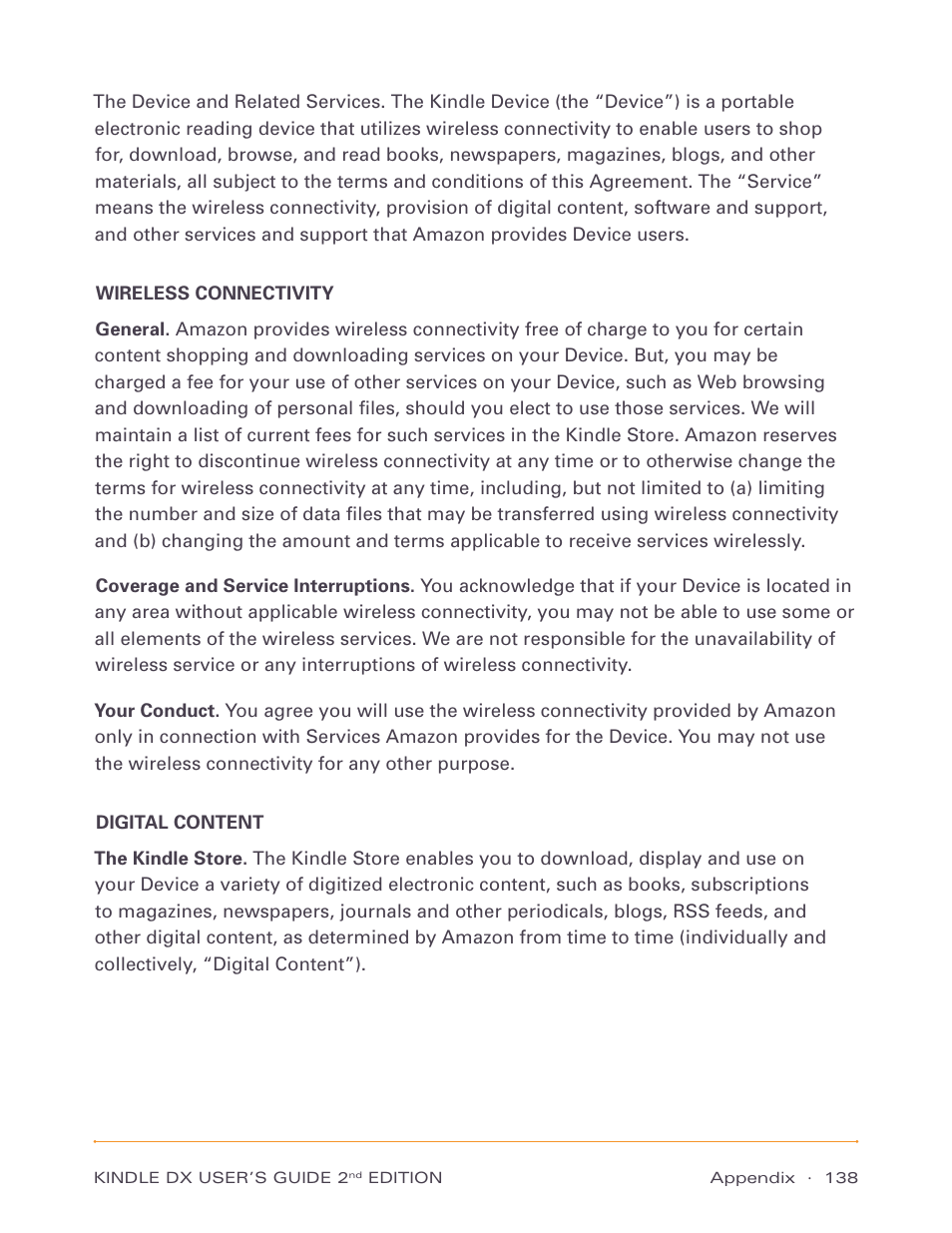 Amazon Technologies Kindle DX D00611 User Manual | Page 138 / 147