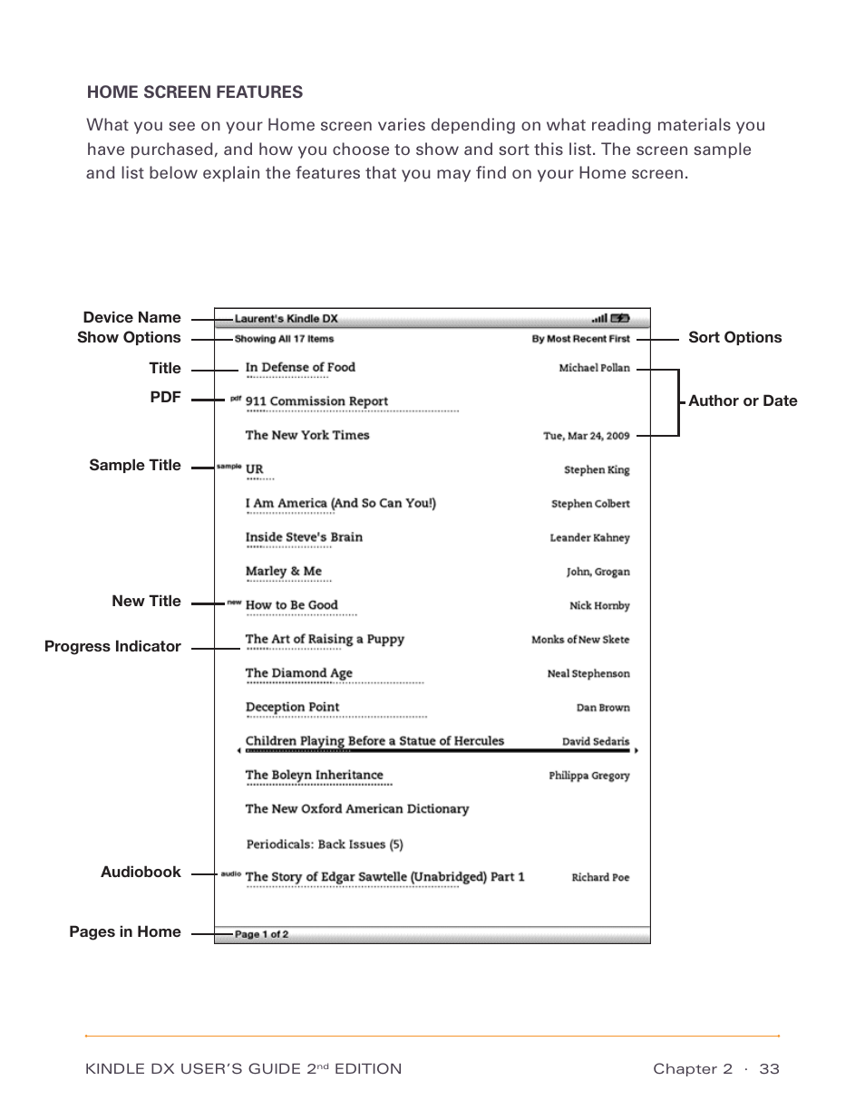 Amazon Technologies Kindle DX D00611 User Manual | Page 33 / 147