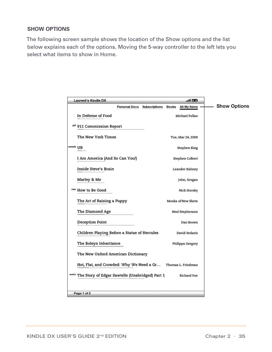 Amazon Technologies Kindle DX D00611 User Manual | Page 35 / 147
