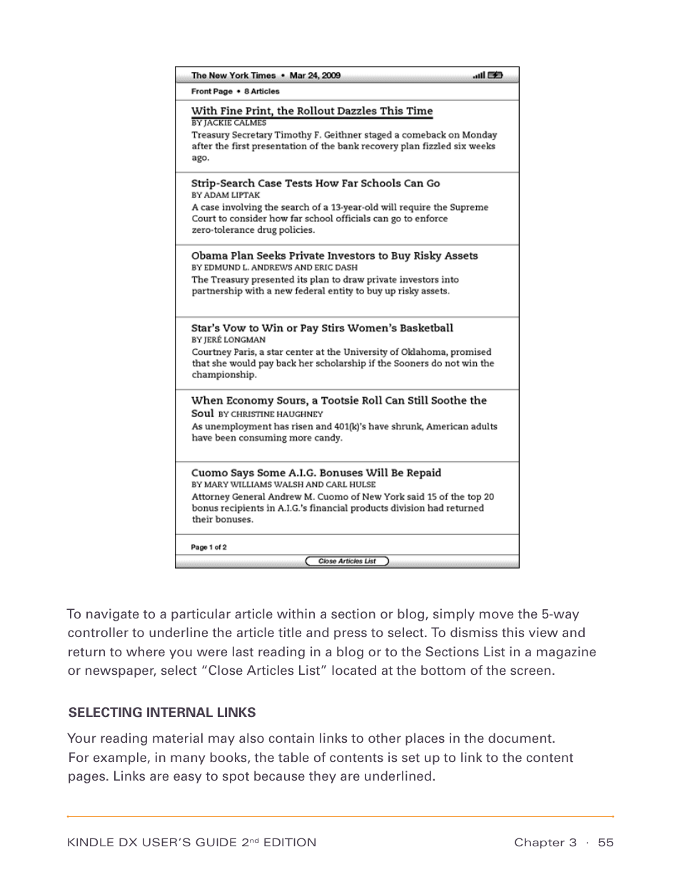 Amazon Technologies Kindle DX D00611 User Manual | Page 55 / 147