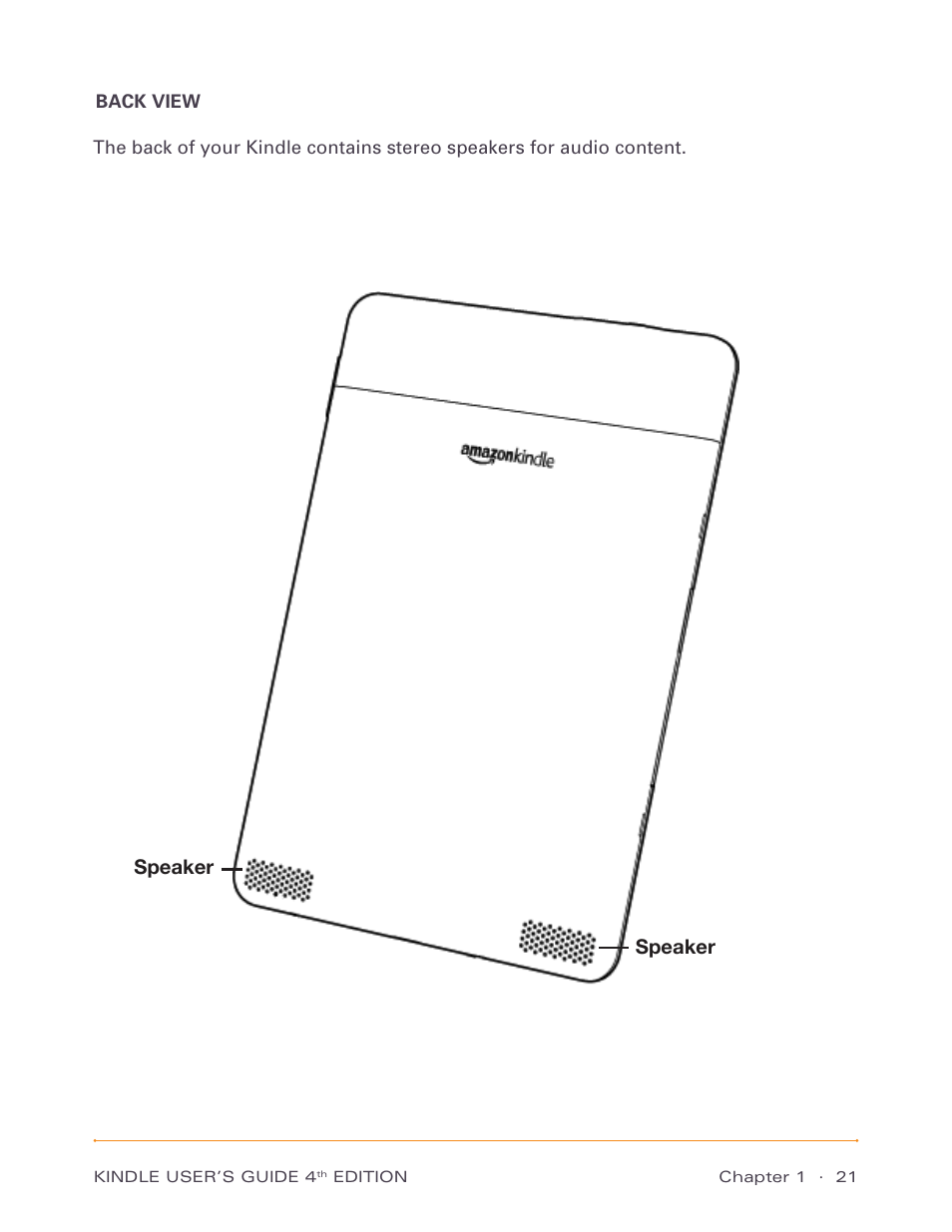 Speaker | Amazon Technologies Kindle D00511 User Manual | Page 21 / 145