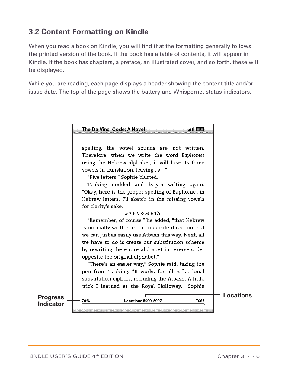 2 content formatting on kindle | Amazon Technologies Kindle D00511 User Manual | Page 46 / 145