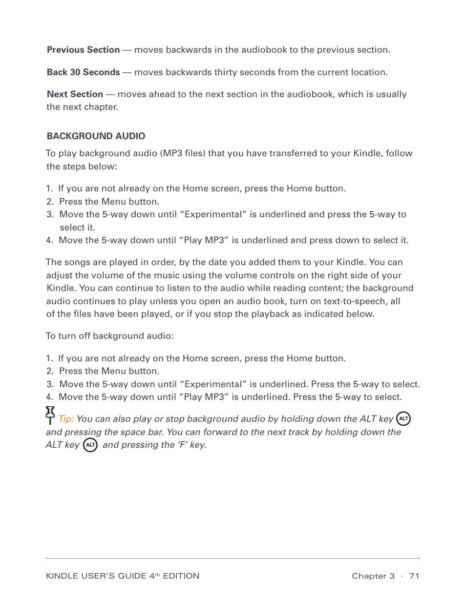 Background audio | Amazon Technologies Kindle D00511 User Manual | Page 71 / 145