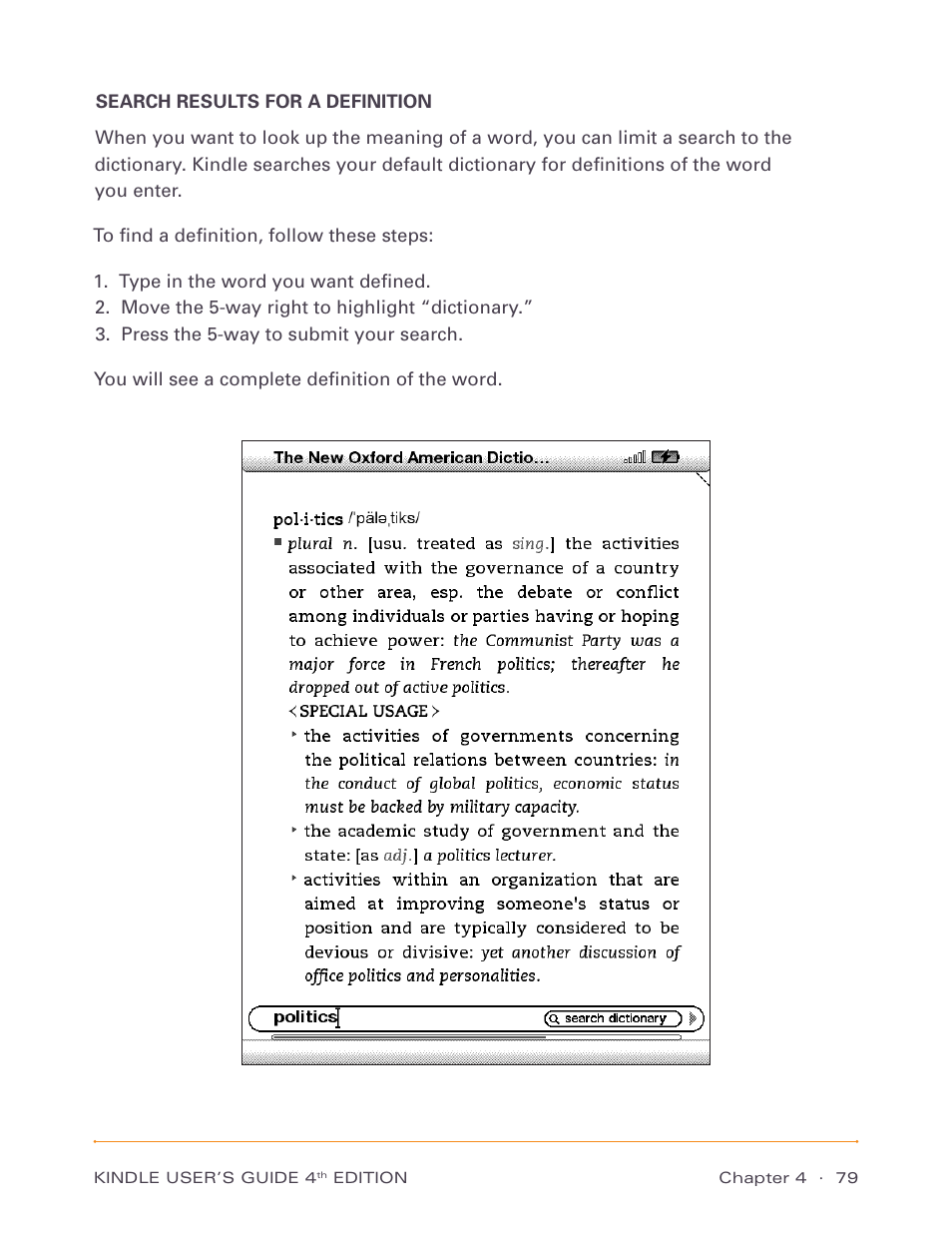Search results for a definition | Amazon Technologies Kindle D00511 User Manual | Page 79 / 145