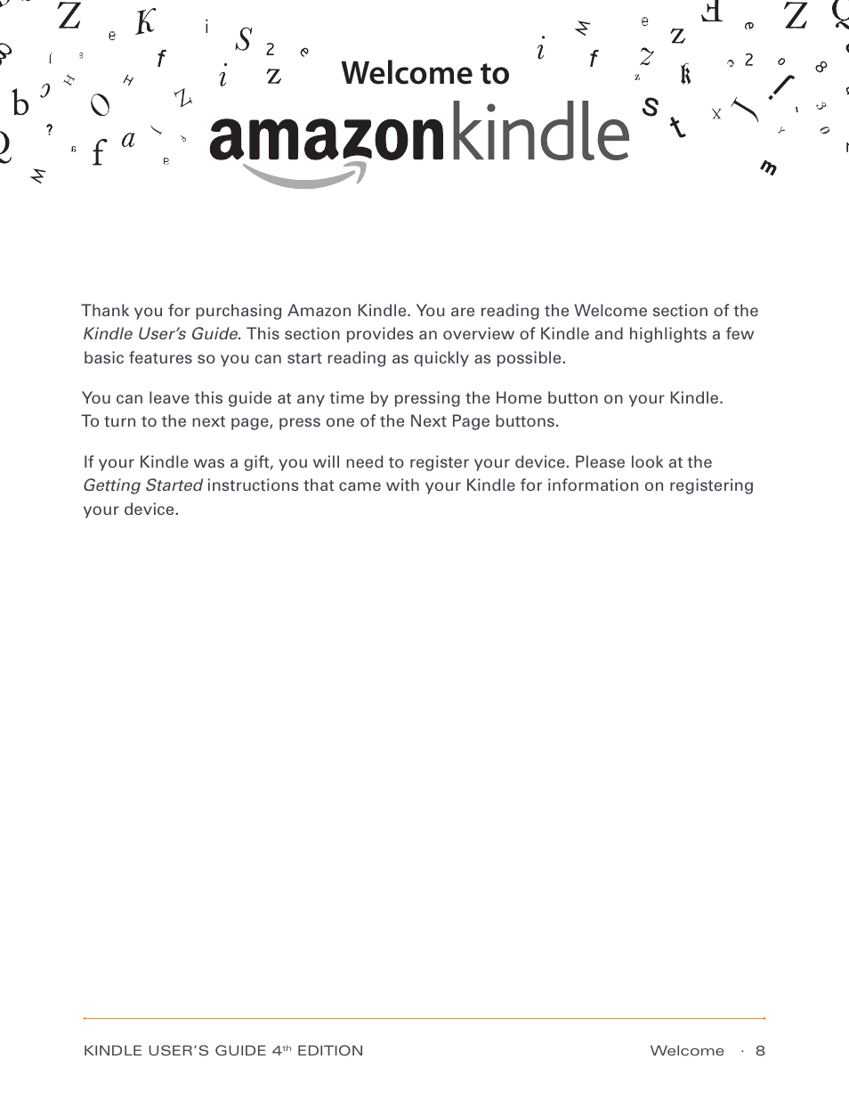 Welcome, Welcome to | Amazon Technologies Kindle D00511 User Manual | Page 8 / 145