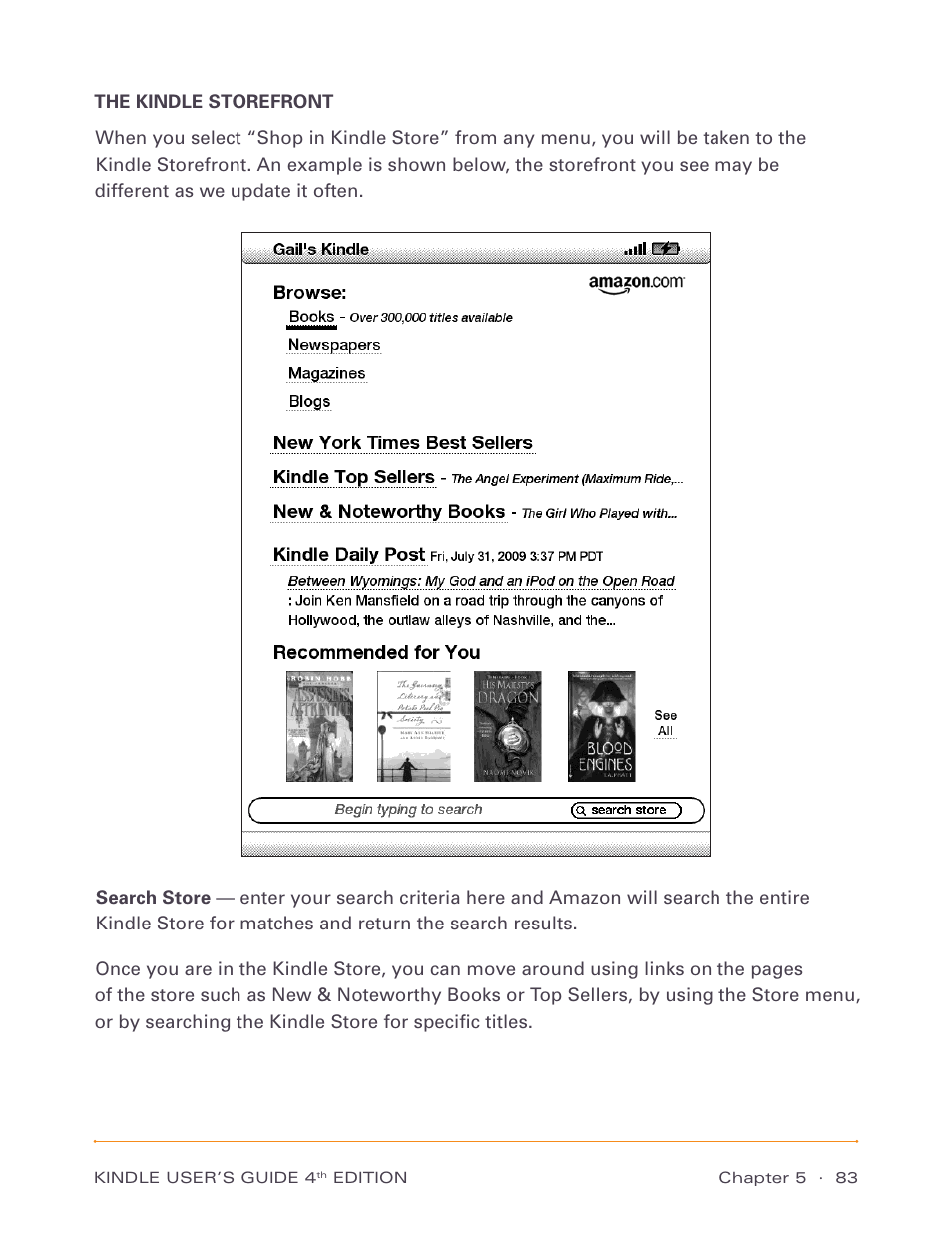 The kindle storefront | Amazon Technologies Kindle D00511 User Manual | Page 83 / 145
