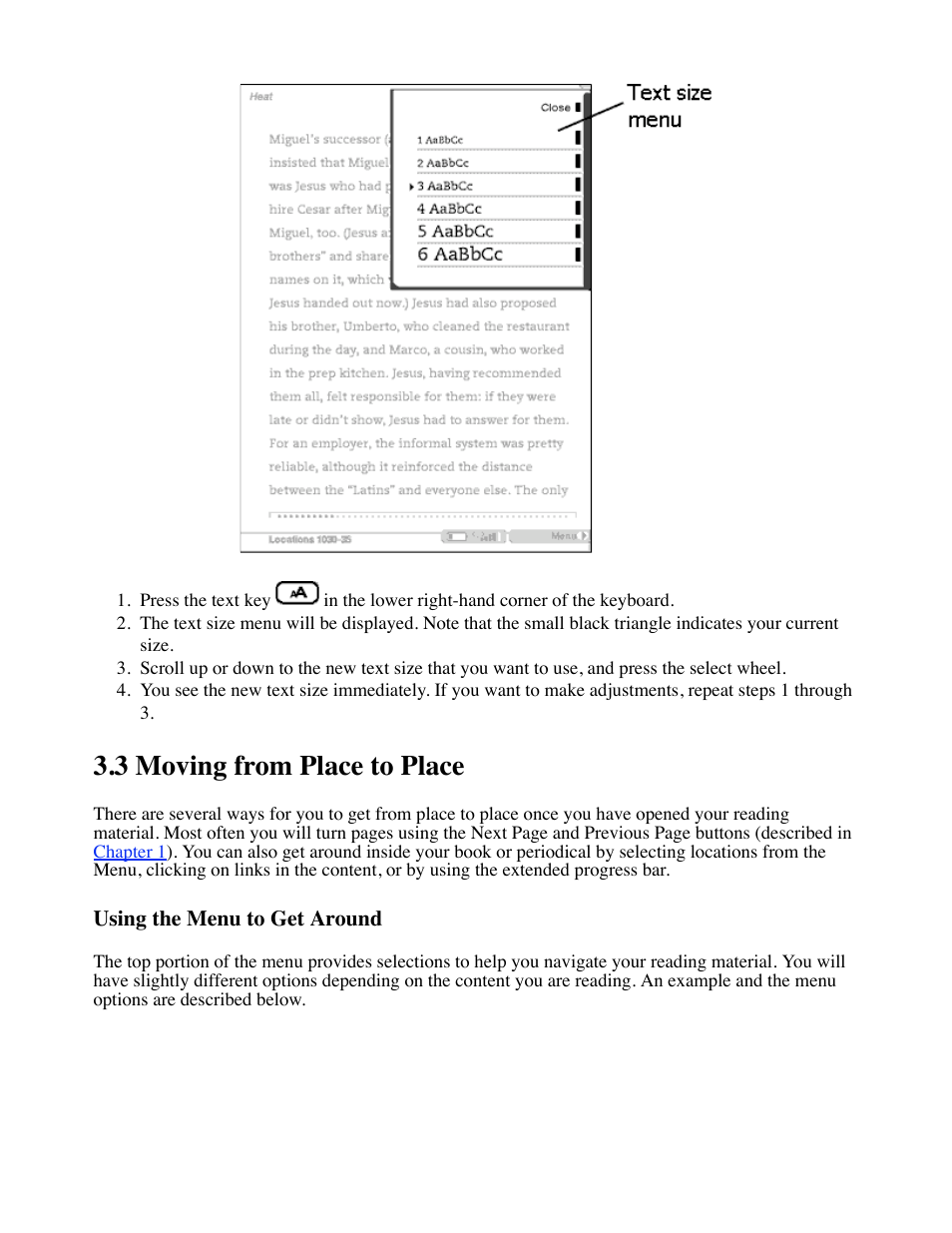 3 moving from place to place | Amazon Technologies Kindle D00111 User Manual | Page 36 / 89