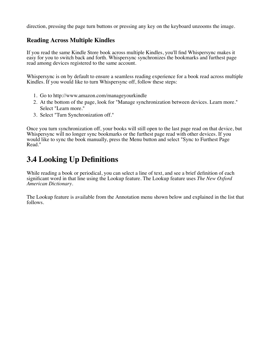 4 looking up definitions | Amazon Technologies Kindle D00111 User Manual | Page 39 / 89