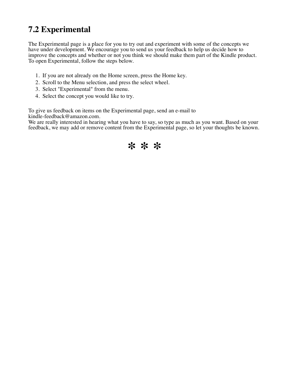 2 experimental | Amazon Technologies Kindle D00111 User Manual | Page 73 / 89