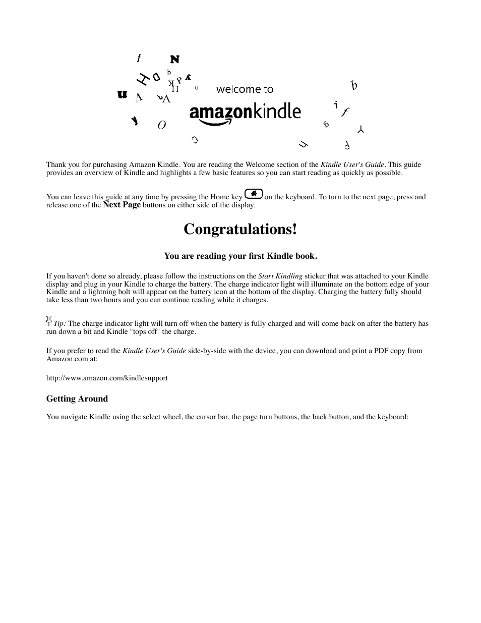 Welcome | Amazon Technologies Kindle D00111 User Manual | Page 8 / 89