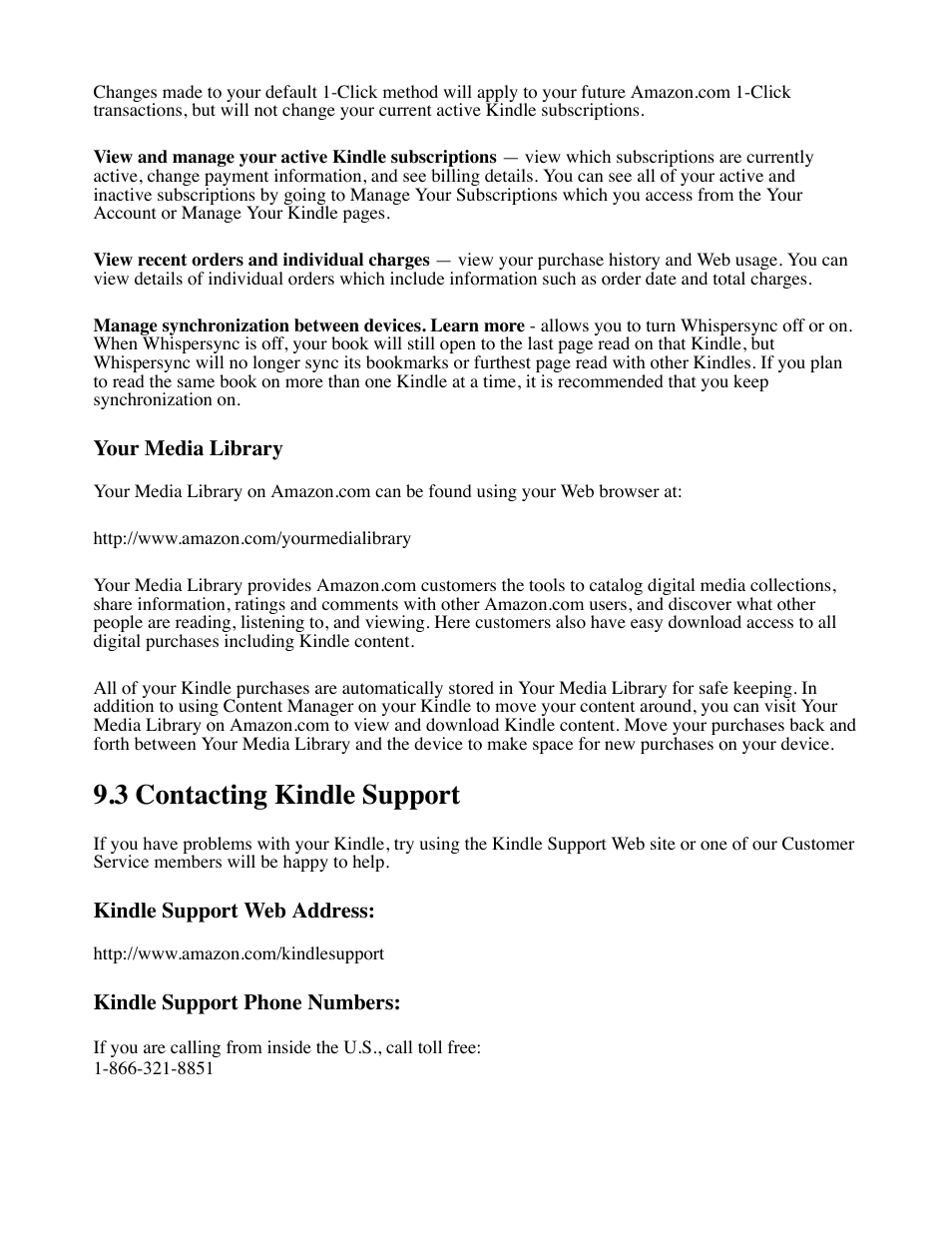 3 contacting kindle support | Amazon Technologies Kindle D00111 User Manual | Page 81 / 89