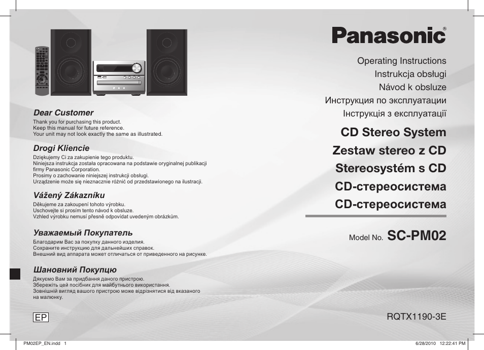 Panasonic SCPM02EP User Manual | 48 pages