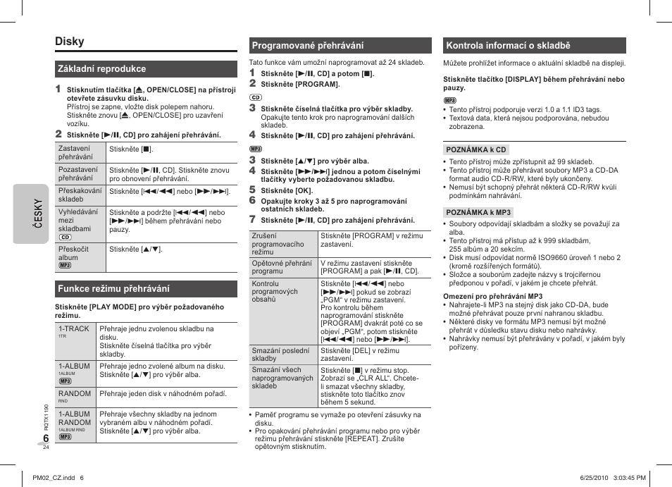 Disky | Panasonic SCPM02EP User Manual | Page 24 / 48