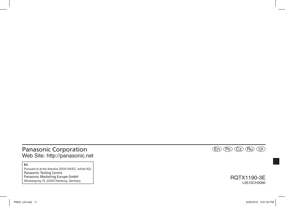 Panasonic SCPM02EP User Manual | Page 48 / 48