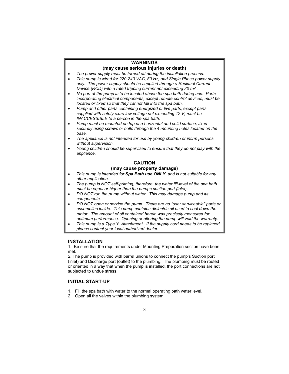 Aqua Flo Therma-Flo EHT User Manual | Page 3 / 6