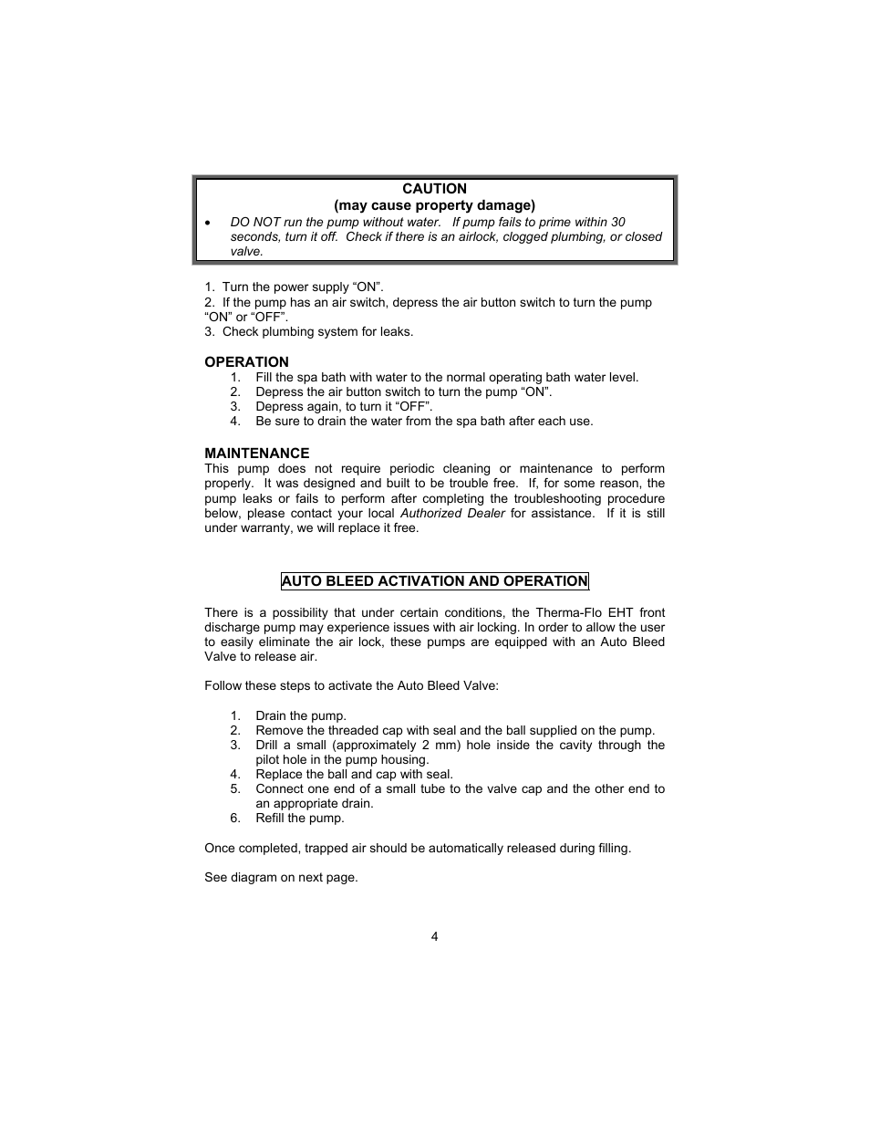 Aqua Flo Therma-Flo EHT User Manual | Page 4 / 6