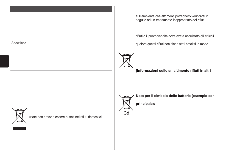 Garanzia | Panasonic ESWD70 User Manual | Page 34 / 138