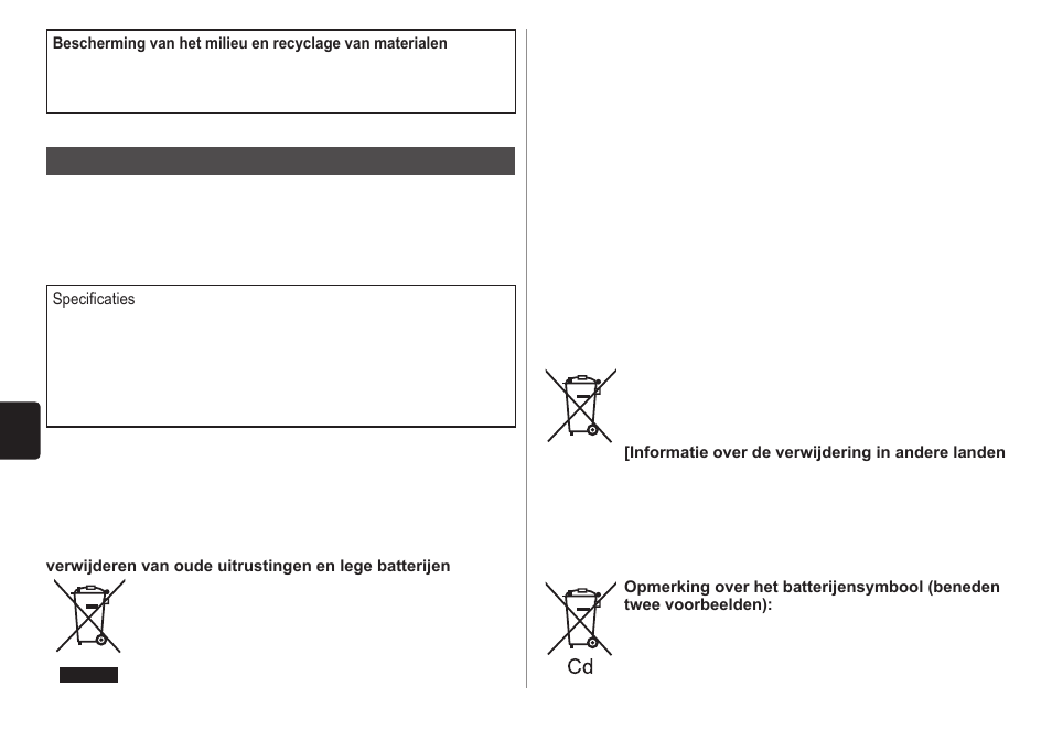 Garantie | Panasonic ESWD70 User Manual | Page 50 / 138