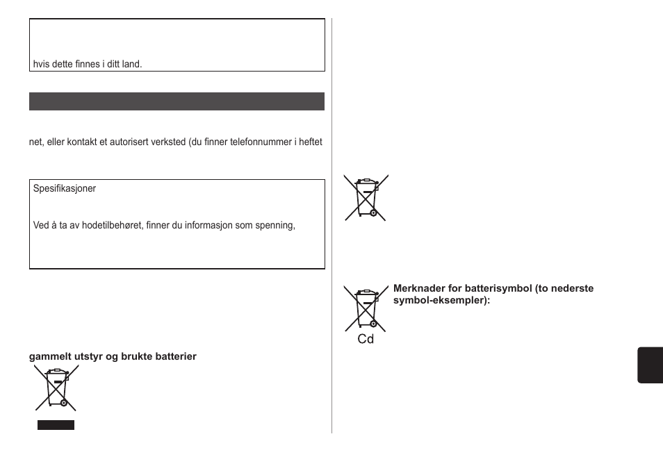 Garanti | Panasonic ESWD70 User Manual | Page 65 / 138