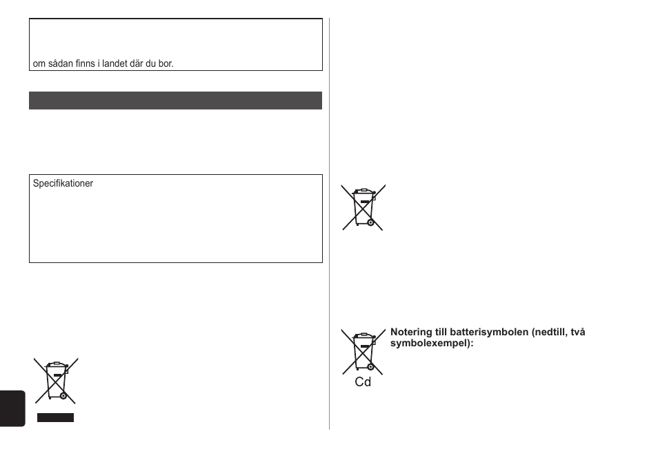 Garanti | Panasonic ESWD70 User Manual | Page 72 / 138