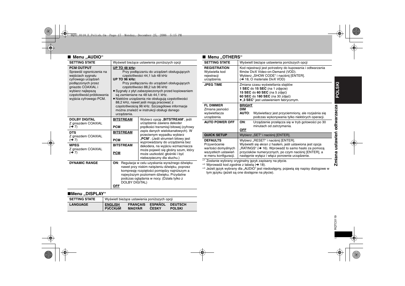 Panasonic DVDS33 User Manual | Page 17 / 72