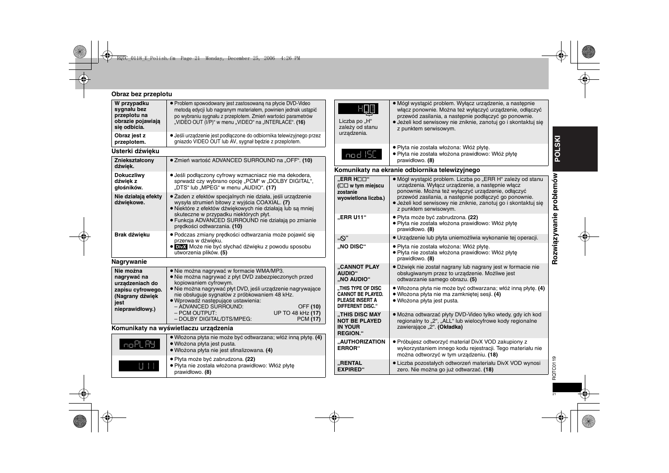 Panasonic DVDS33 User Manual | Page 21 / 72
