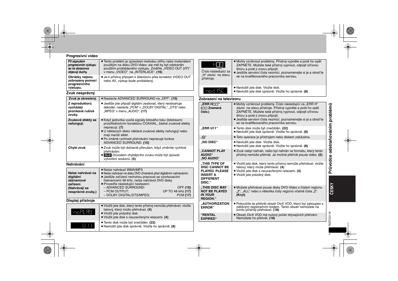 Panasonic DVDS33 User Manual | Page 67 / 72