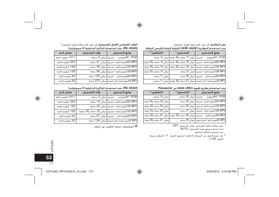 Panasonic RRXS420E User Manual | Page 174 / 226