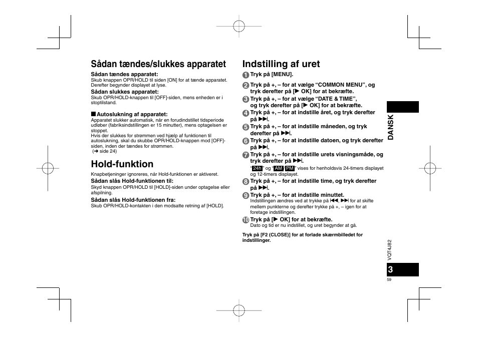 Panasonic RRXS420E User Manual | Page 59 / 226