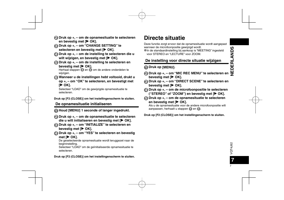 Directe situatie | Panasonic RRXS420E User Manual | Page 7 / 226