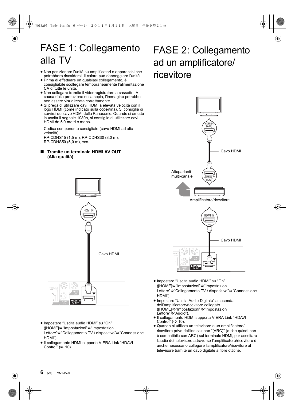 Fase 1: collegamento alla tv | Panasonic DMPBD75EG User Manual | Page 26 / 112