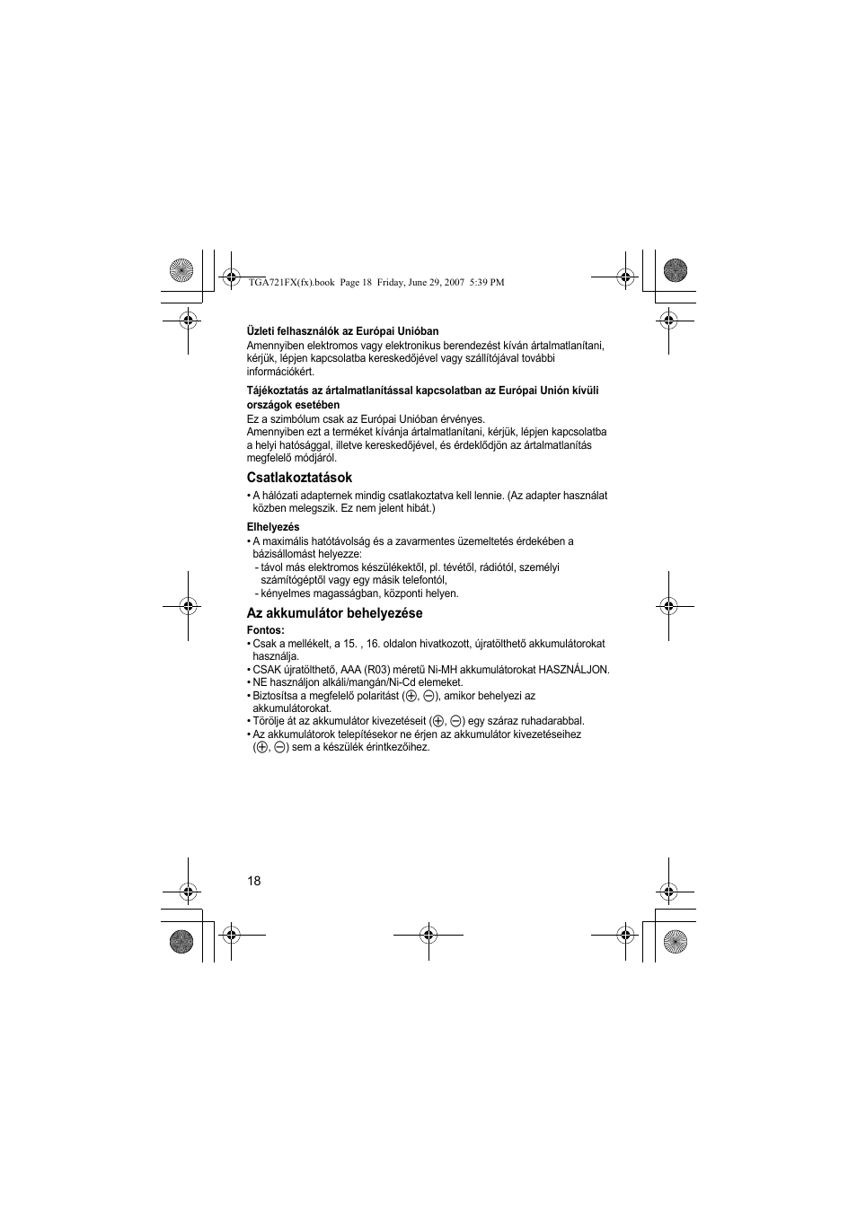 Panasonic KXTGA721FX User Manual | Page 18 / 40