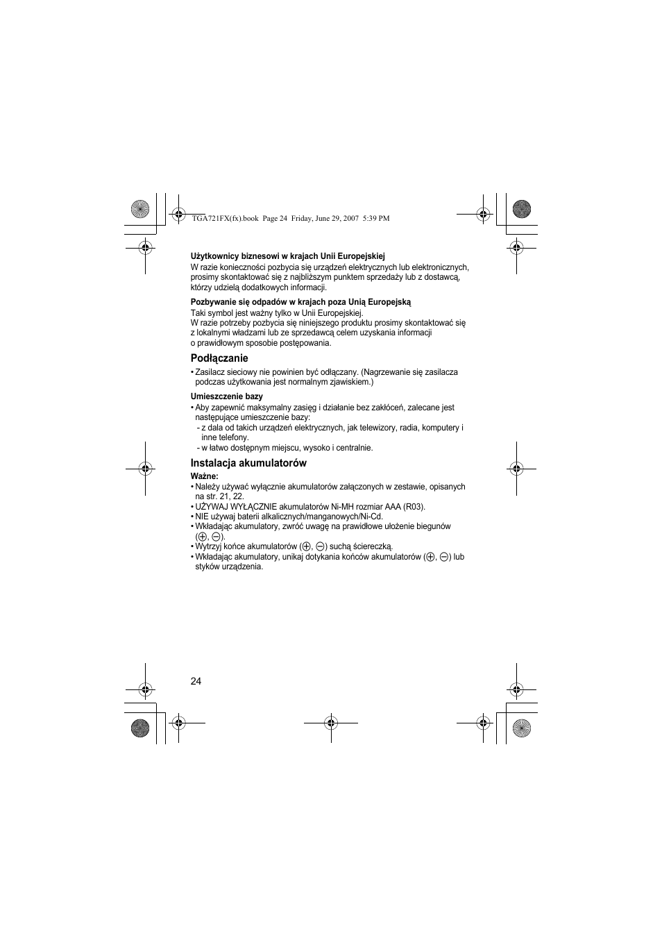 Panasonic KXTGA721FX User Manual | Page 24 / 40