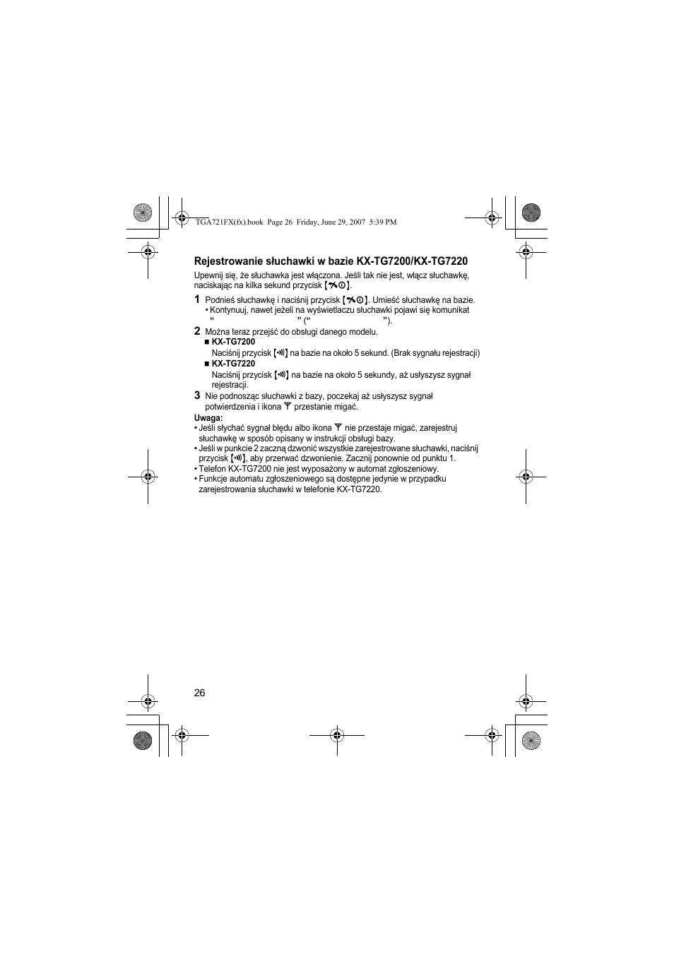 Panasonic KXTGA721FX User Manual | Page 26 / 40