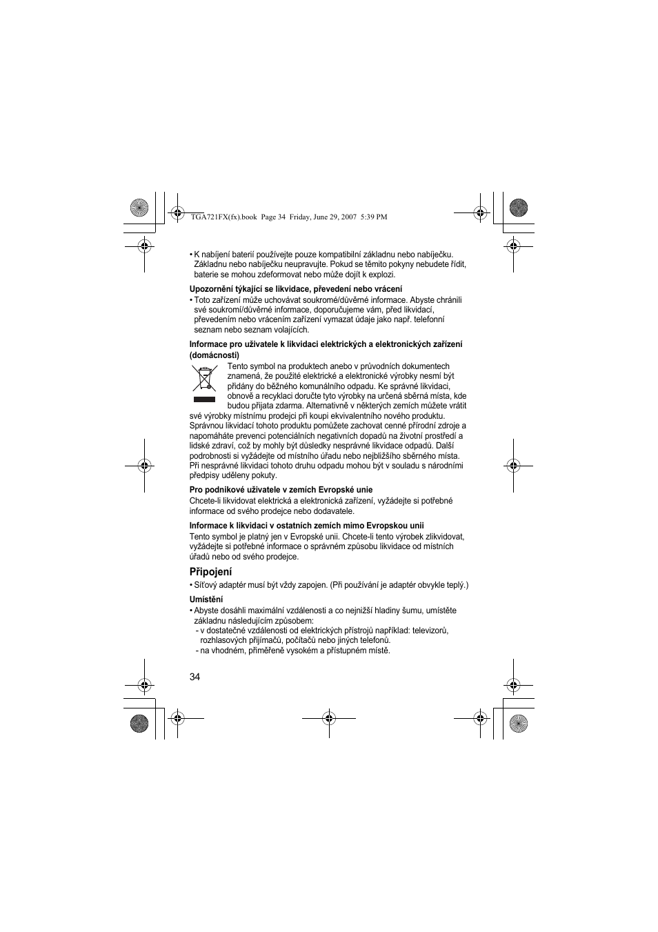 Panasonic KXTGA721FX User Manual | Page 34 / 40