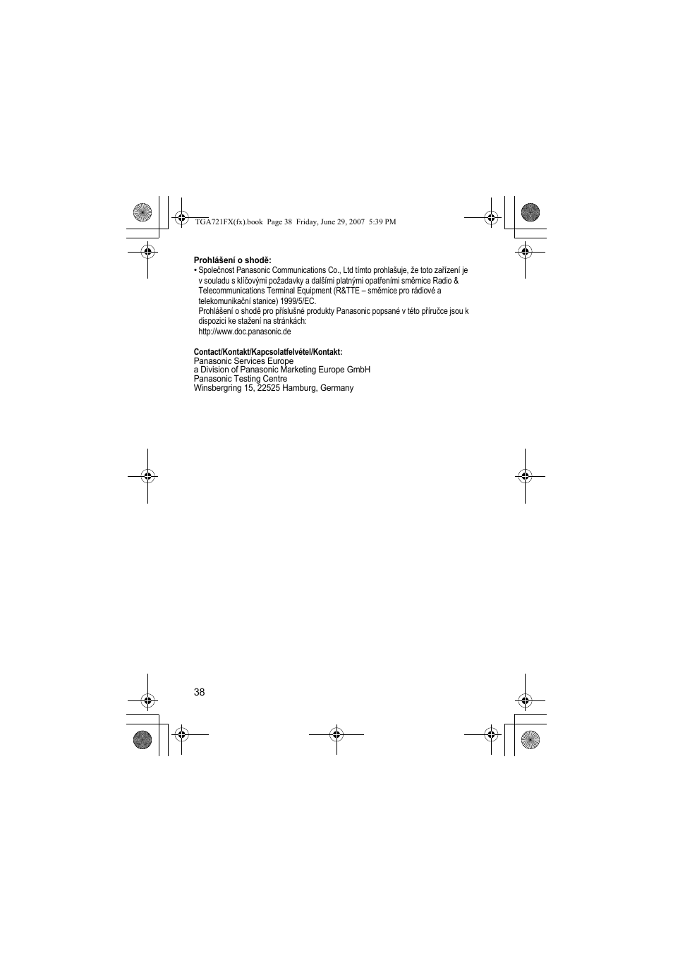 Panasonic KXTGA721FX User Manual | Page 38 / 40